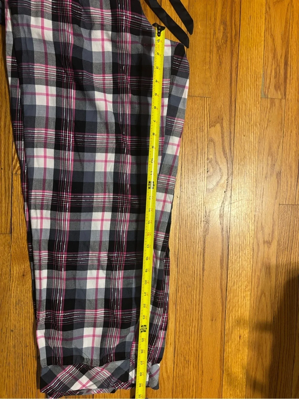 Victoria's Secret  Plaid Pajama Set - Black, Gray & Pink
